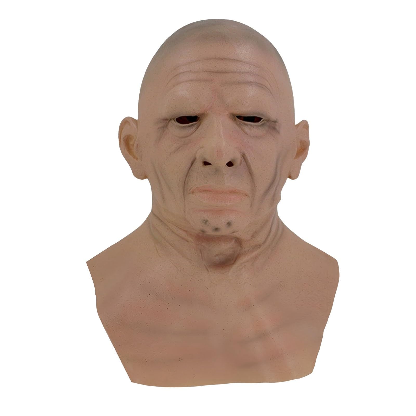 Adult Halloween Masks, Realistic Old Man Mask Scary Masks For Adults Realistic Funny Latex Mask Halloween Half Adult Facial Covering Costumes Men for Adults Women Men (007 Man,One Size)