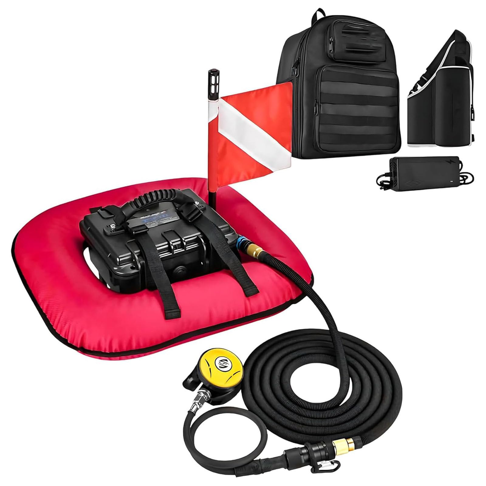 Lakenbroade Rechargeable Scuba Diving Ventilator Equipment Respirator red