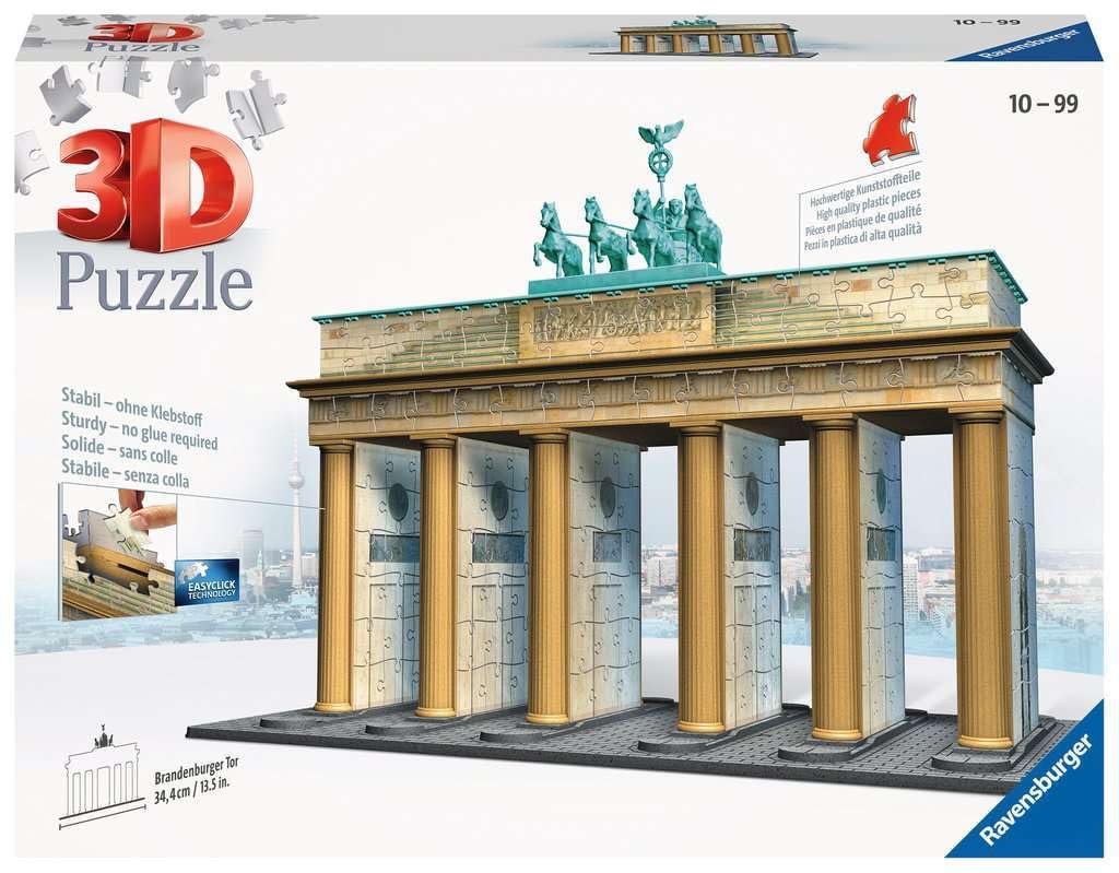 Ravensburger - Puzzle 3D, diseño Puerta de Brandenburgo (12551 7) , color, modelo surtido