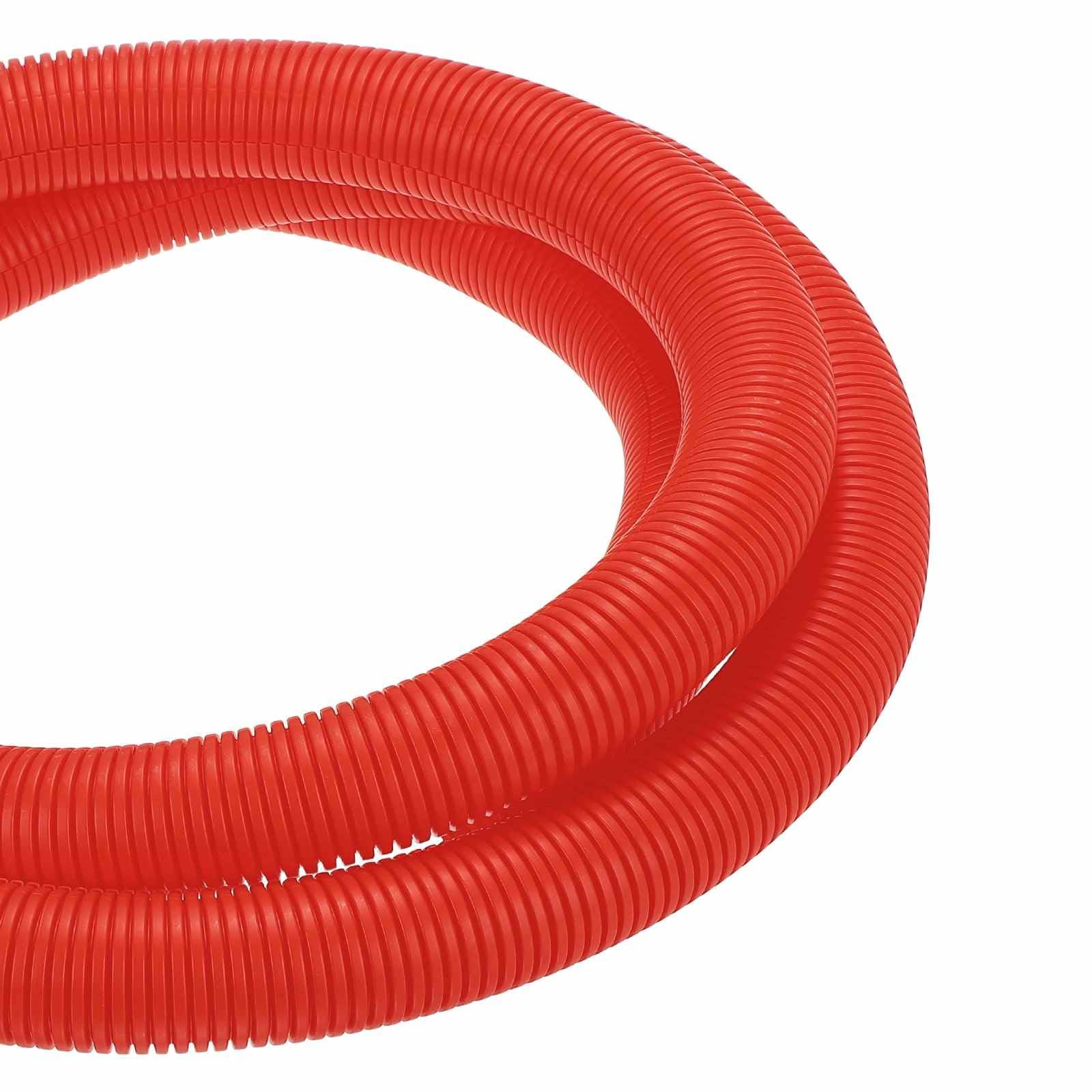 DMiotech 10ft Wire Loom Split Tubing 1 1/2 Inch, Cord Protectors from Pet Flexible Conduit Cable Management for Office Home Garden, Red โ image 1