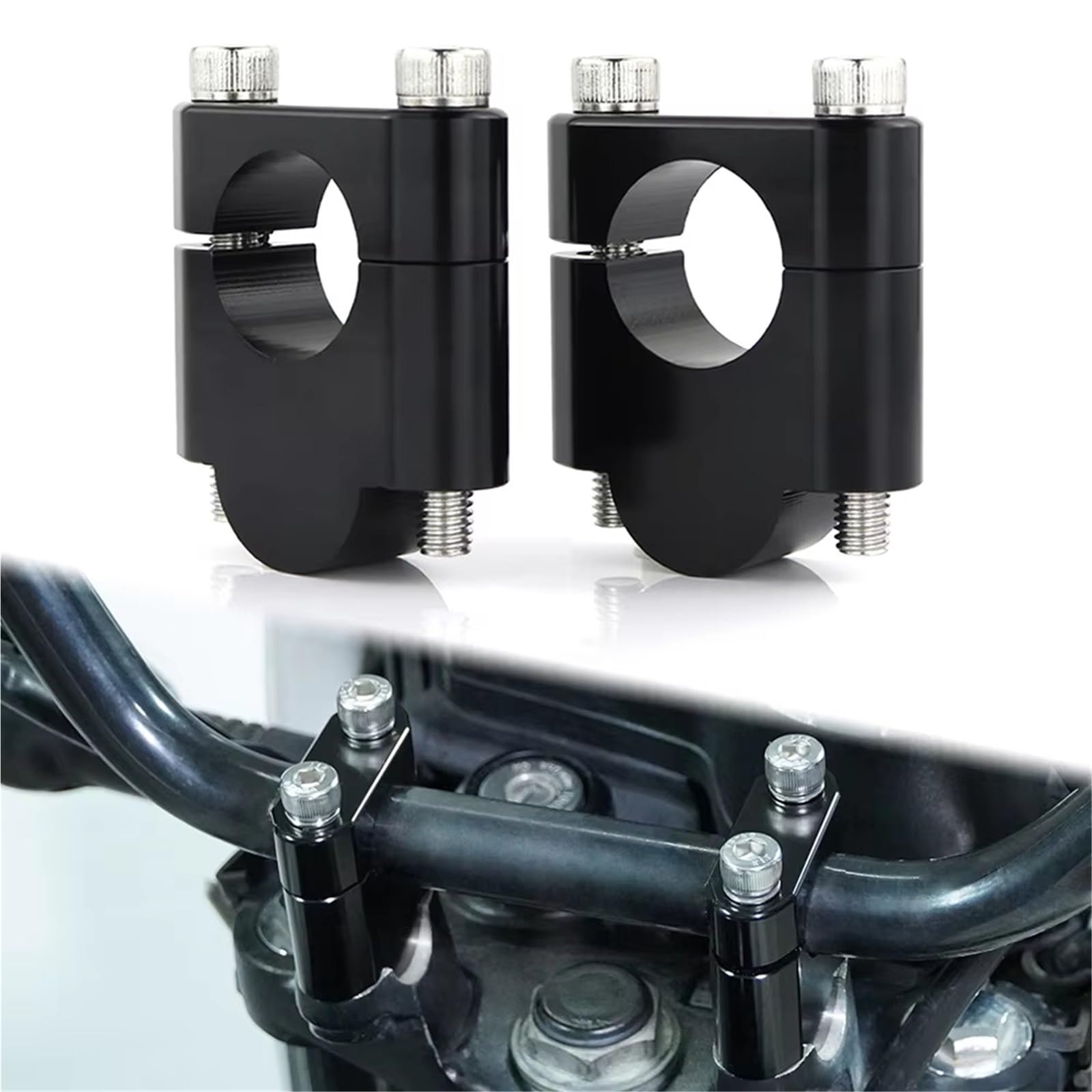 Rialzi Manubrio Compatibile Con Triumph Speed ​​Per Triple 1050 S 2015-2020 Speed ​​Per Triple 1050 RS 2018-2020 28mm 1 1/8" Morsetti Per Riser Manubrio Moto(Black,30mm)