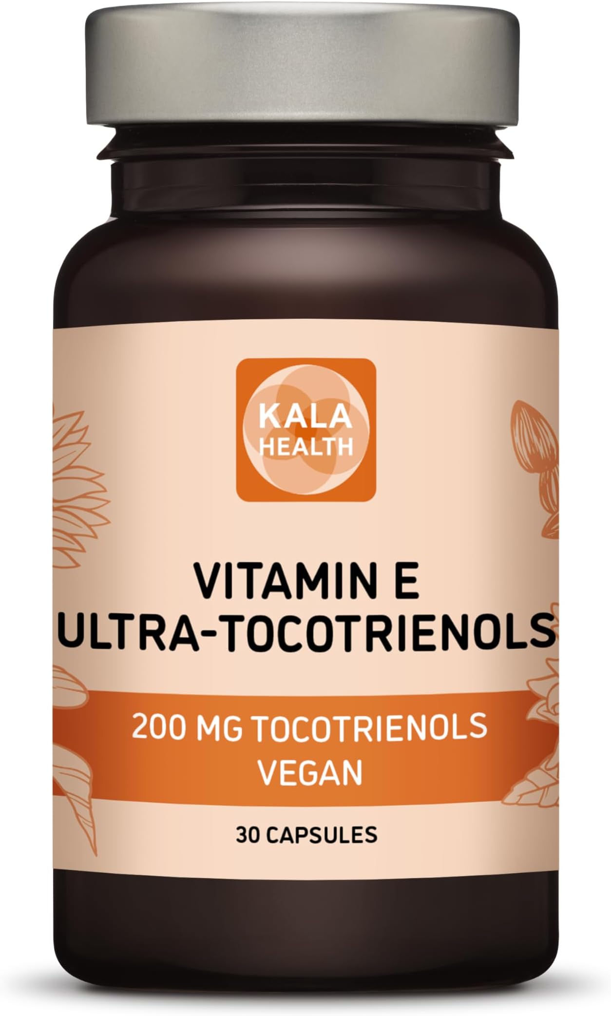 Kala Health Ultra Tocotrienol 200mg Vitamin E Vegan – All 4 tocotrienols - Alpha Tocotrienol + Beta Tocotrienol + Gamma Tocotrienol + Delta Tocotrienol – No Tocopherols - Unique Tocotrienol Complex