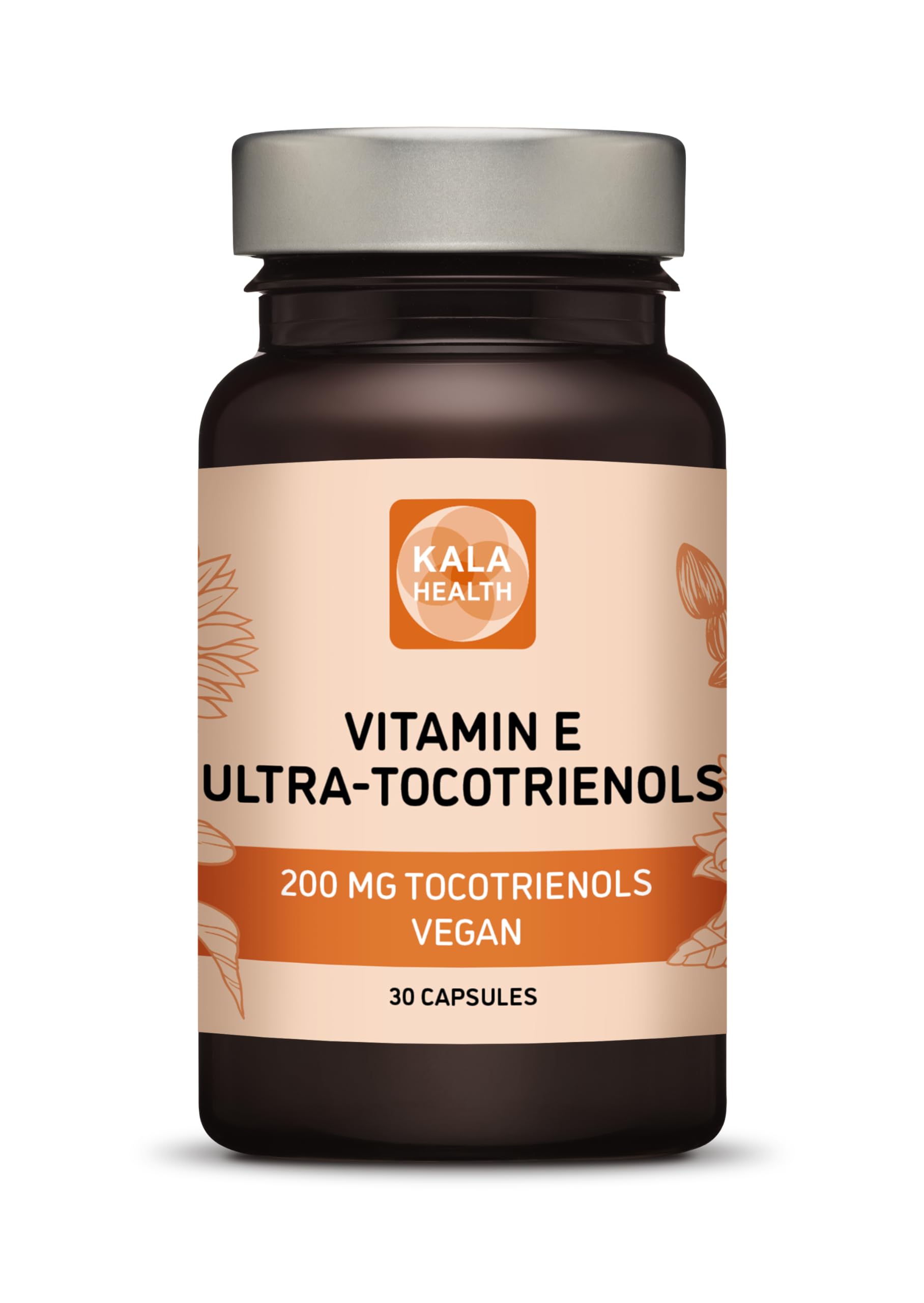 Kala Health Ultra Tocotrienol 200mg Vitamin E Vegan – All 4 tocotrienols - Alpha Tocotrienol + Beta Tocotrienol + Gamma Tocotrienol + Delta Tocotrienol – No Tocopherols - Unique Tocotrienol Complex