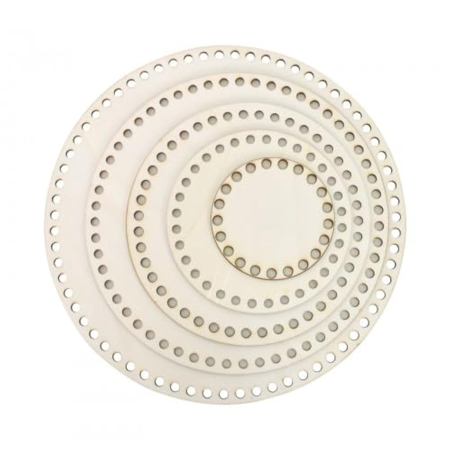 2 Pcs Fond De Panier Base En Bois Au Crochet Cercle Façonnage Sac Fil