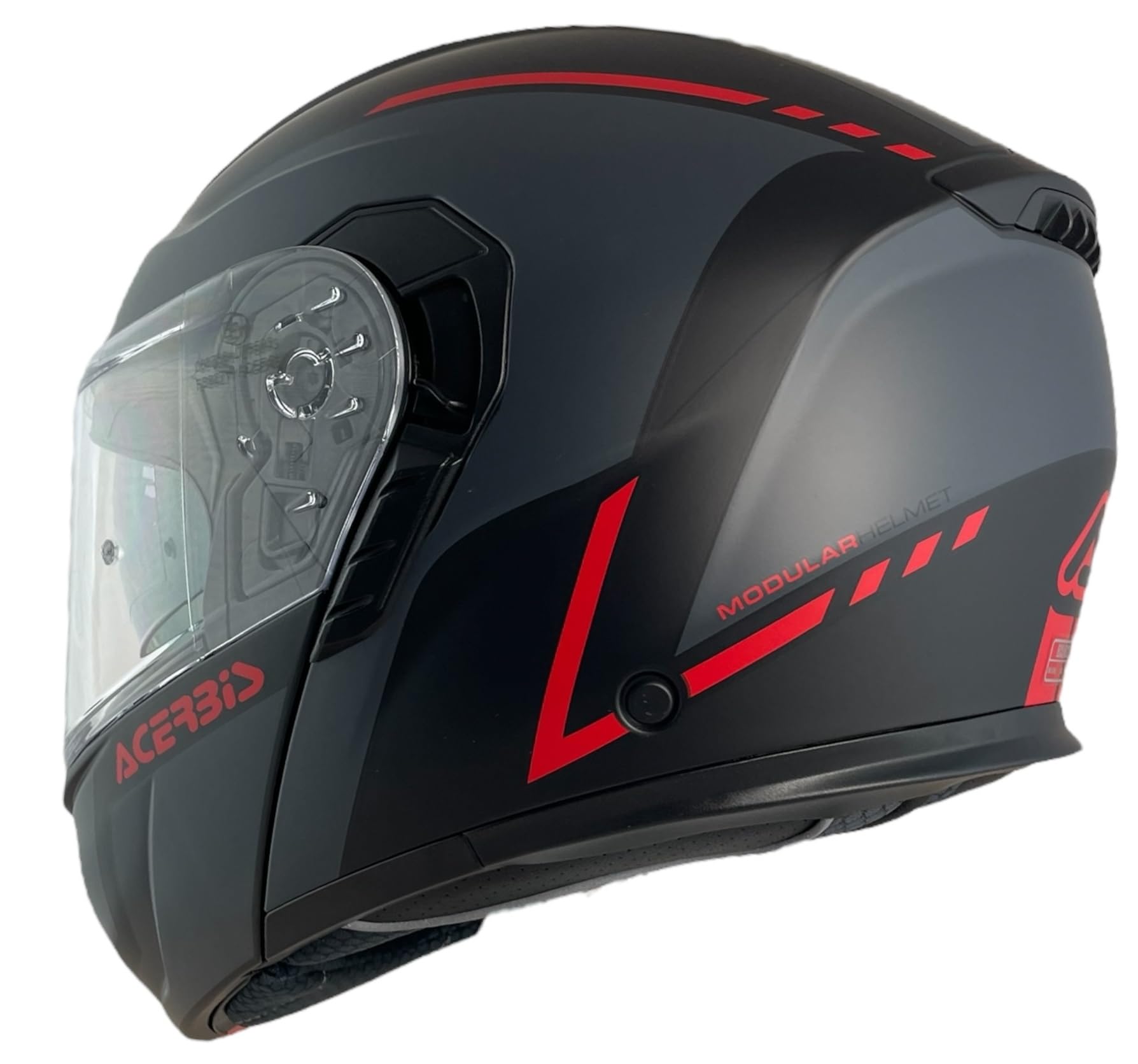 Casco Acerbis Serel 2206 - Modulare, Omologato ECE/ONU 22-06, Nero/Giallo Fluo - Foto 5