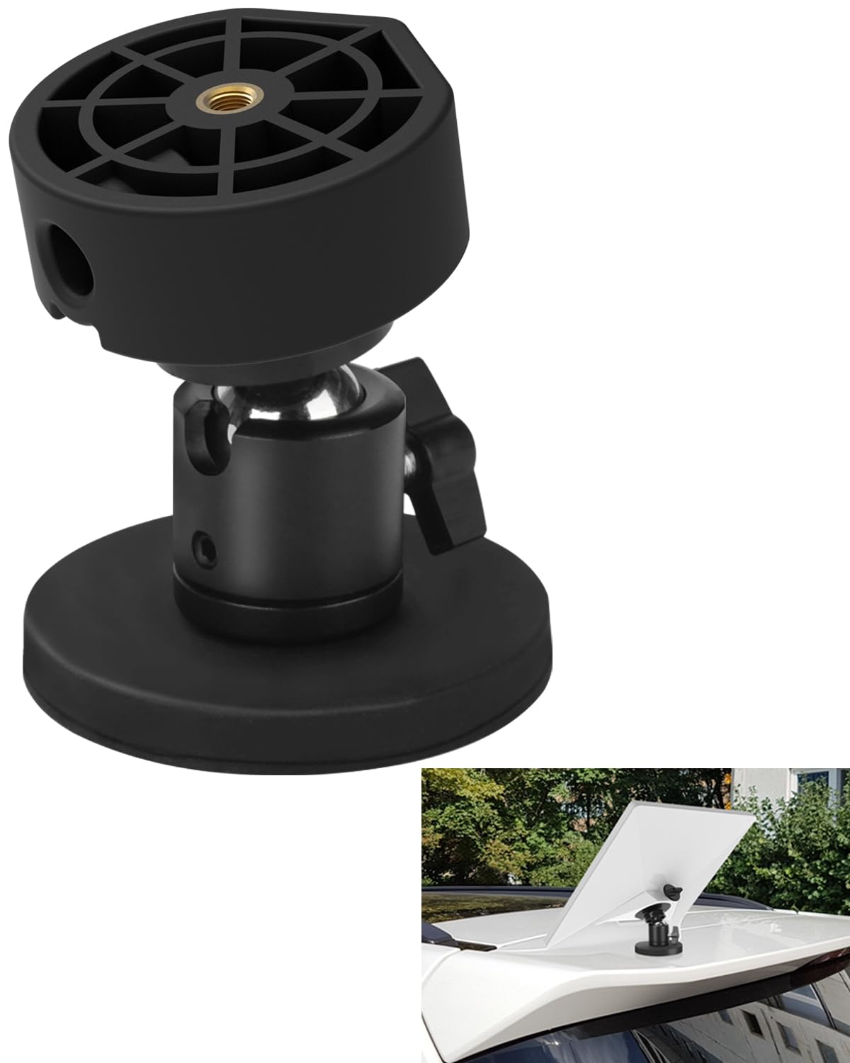 Starlink Mini Adjustable Angle Magnetic Mount - Starlink Mini Temporary Roof Mount - Starlink Mini Car Dashboard Mount - Starlink Mini Accessory - Single Magnetic Mount (Magnetic Fixation)