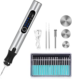 Electric Engraving Pen Kit,Engraving Tool Kit Cordless Engraver Pen USB Rechargeable DIY Etching Pen Rotary Tool for Glass Wood Metal Stone Plastic Nails and Jewelry
