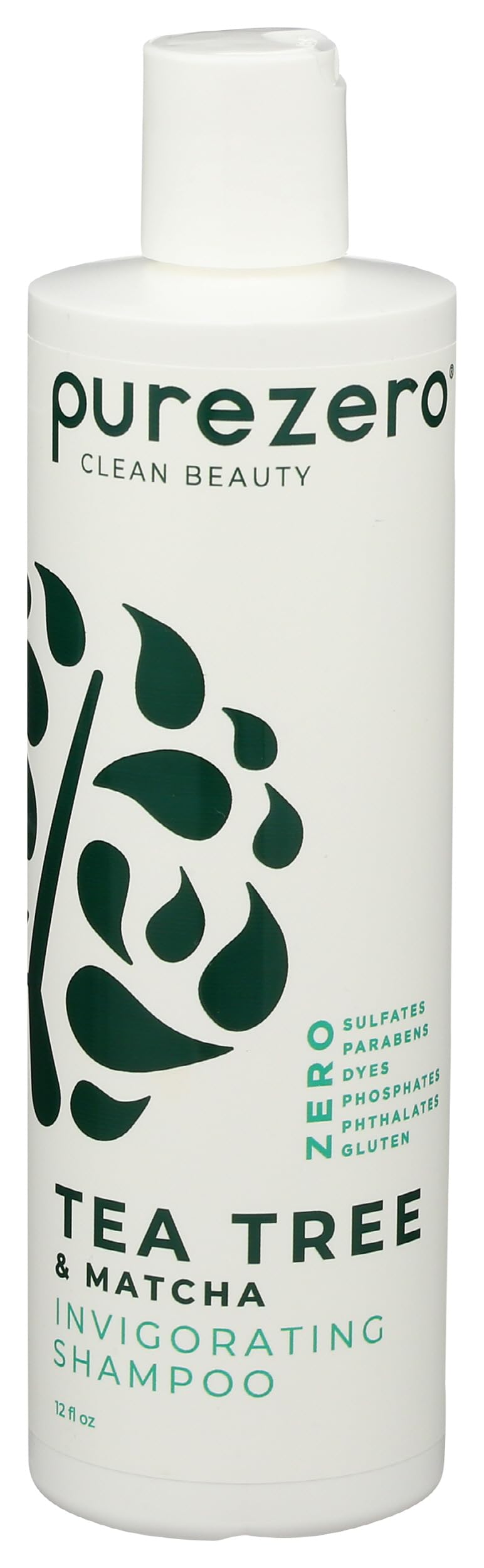 Purezero Champú de árbol de té y matcha – Tratamiento nutritivo y vigorizante del cuero cabelludo con sabor a menta, sin sulfatos, parabenos ni colorantes, vegano y libre de crueldad animal, 12