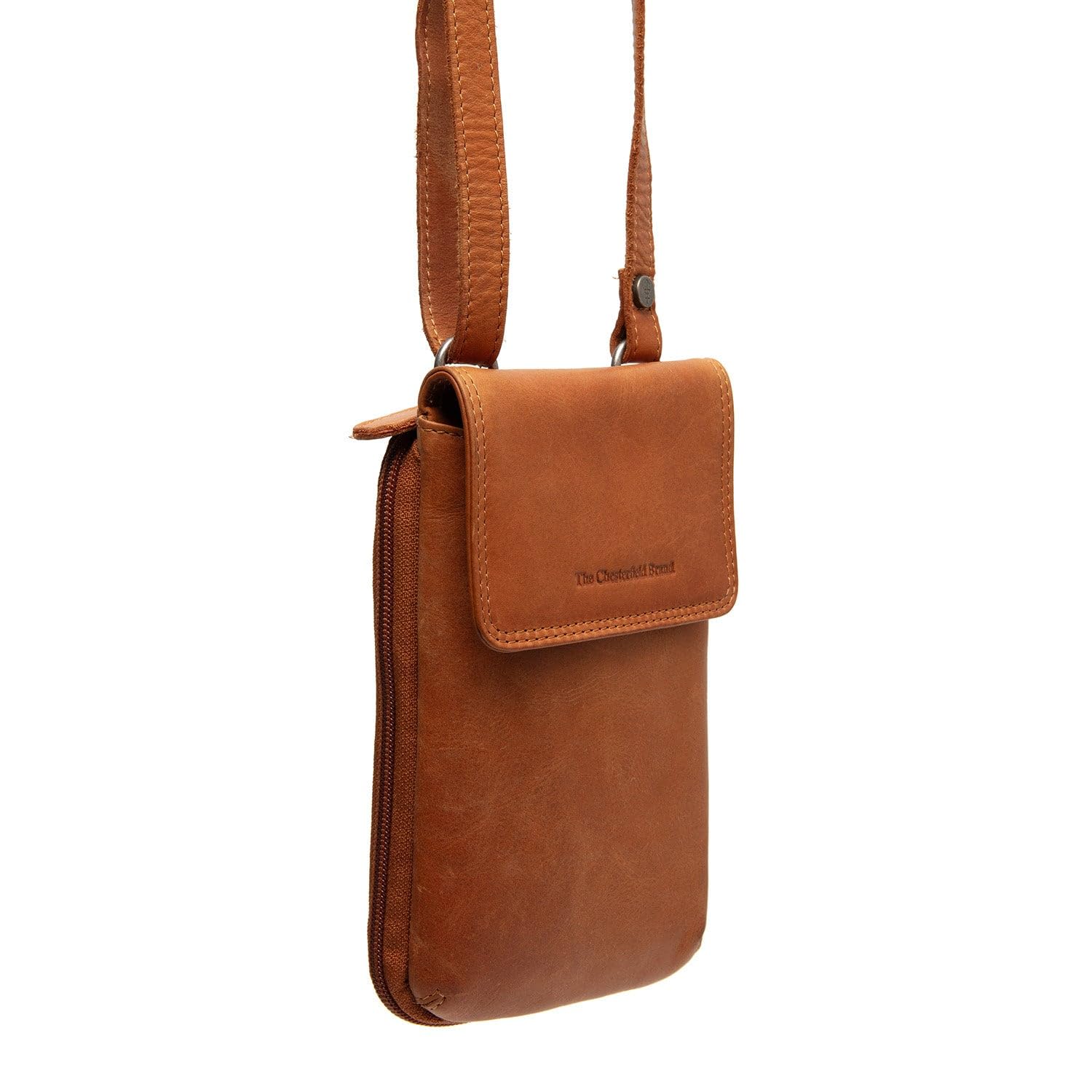 The Chesterfield Brand Langley Phonebag Cognac, koniak