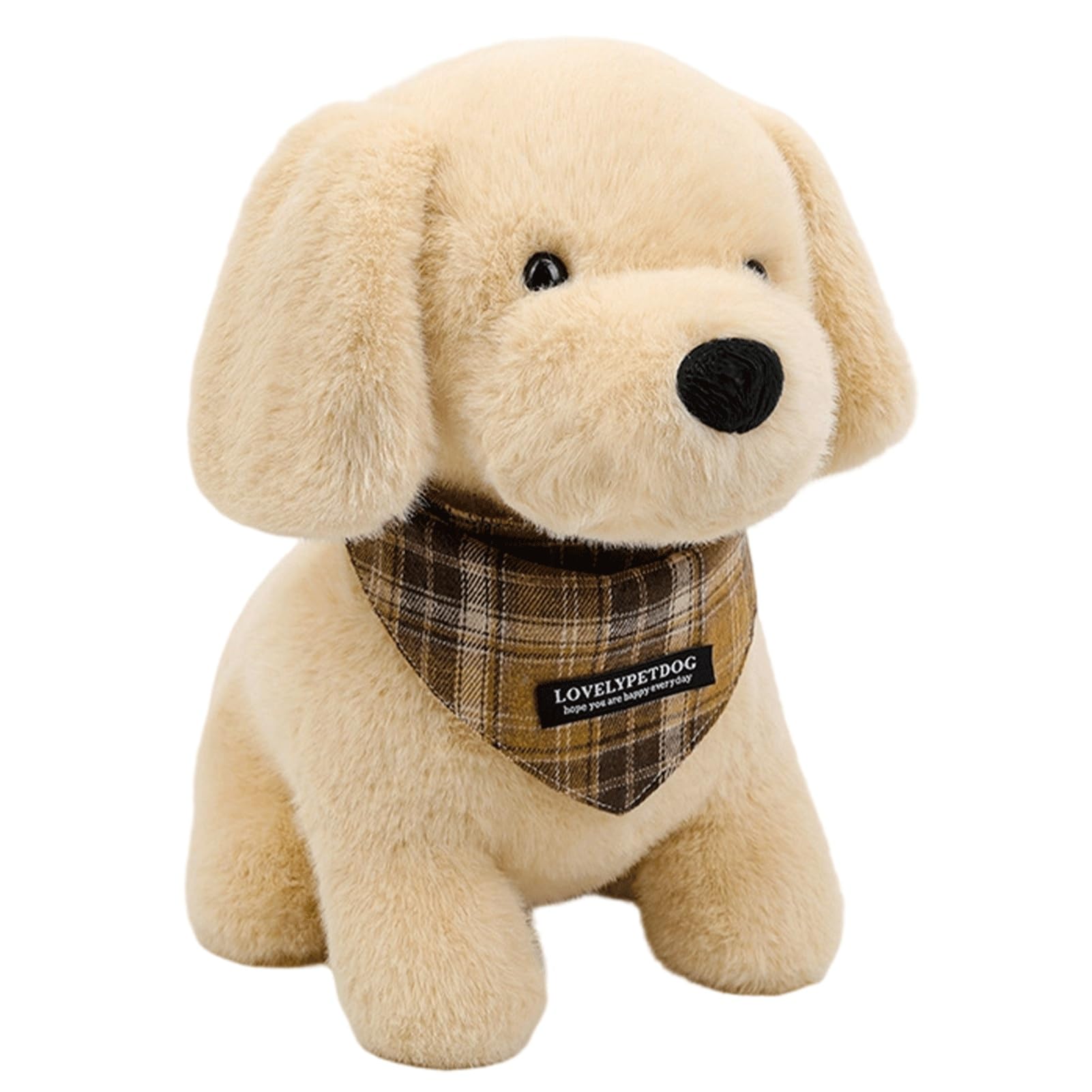 Juguete de Peluche Golden Retriever, Perro Labrador Esponjoso con Bufanda, decoración del hogar, compañero de Peluche, Regalo Ideal for niños(Brown,73cm/29in)