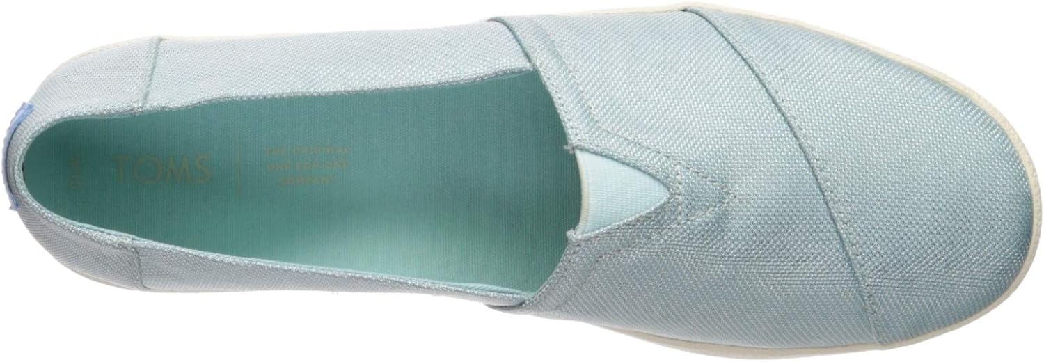 TOMS Women's Avalon Slip-On Shoes, Size: 9.5 B(M) US, Color: Pastl Turq Shiny WOV