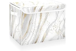 Stunning White and Gold Storage Box: A Practical and Elegant Organizing Solution