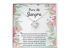 Collar de nudo con mensaje en tarjeta para suegra