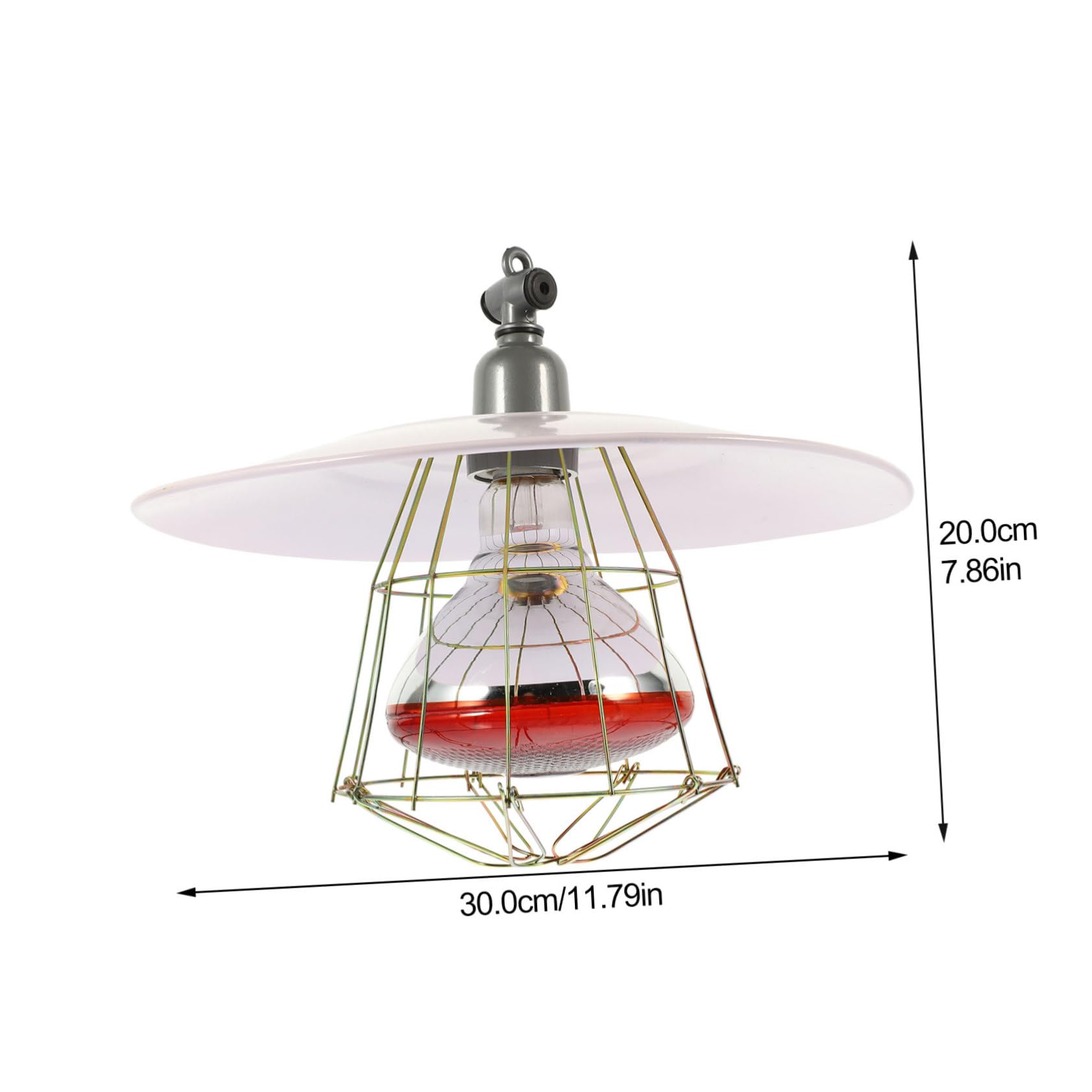 Gatuida Lampada Riscaldante Per Gabbie Per Bestiame e Rettili 250w in Metallo Copertura in Rete, Luce Calda Efficiente Per Animali Domestici e Allevamenti, Facile Installazione e Durata Elevata