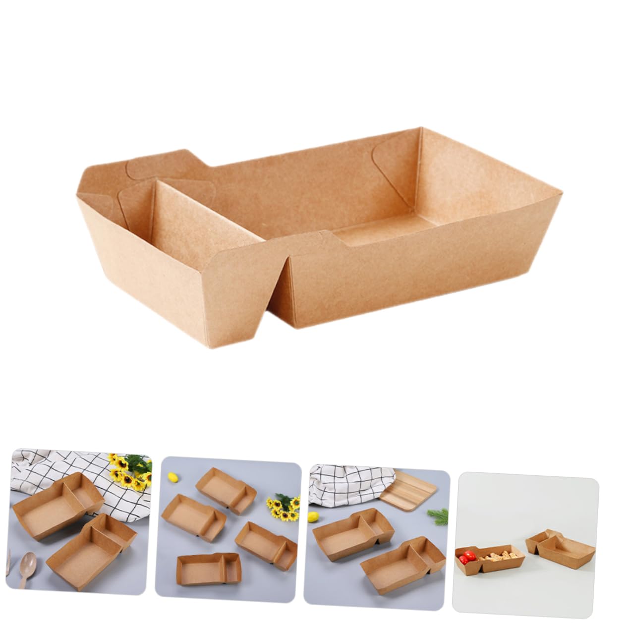 Anneome 100pezzi Scatole Alimentari Carta Per Snack Contenitori Multifunzionali Per Fritture Feste e Picnic Capacità Generosa Di Facili Da Usare e Design Elegante