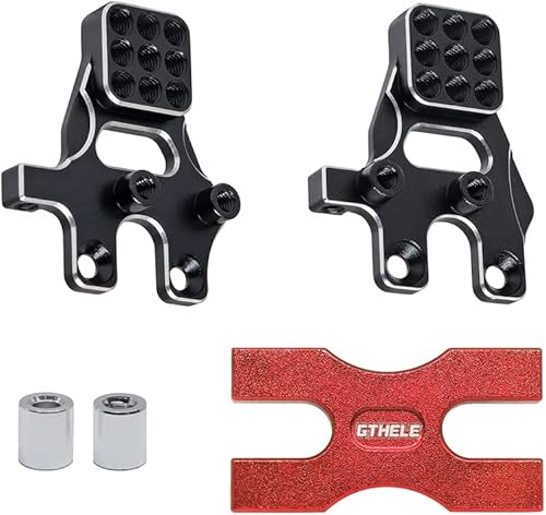 Miniatura 3 de Soportes de choque Soporte de amortiguador de múltiples orificios Torre de aluminio para TRX4M Defender 118 RC Crawler Upgrades (rojo)