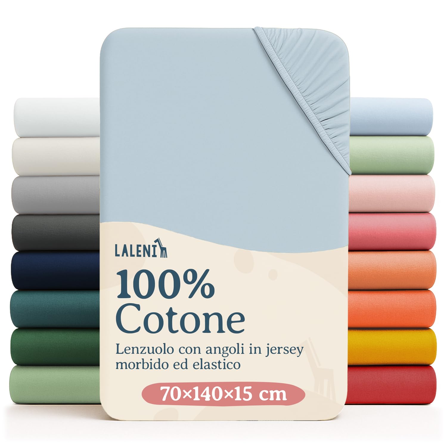 Laleni Sabana Bajera 60to70x120to140x15cm Oeko-Tex - sabanaja Bajera 100% Algodon para Cama de Infantil Set de 2-Ropa de Cama Infantil - para Cuna Bebe Color Moonlight Grey - Gris — view 85