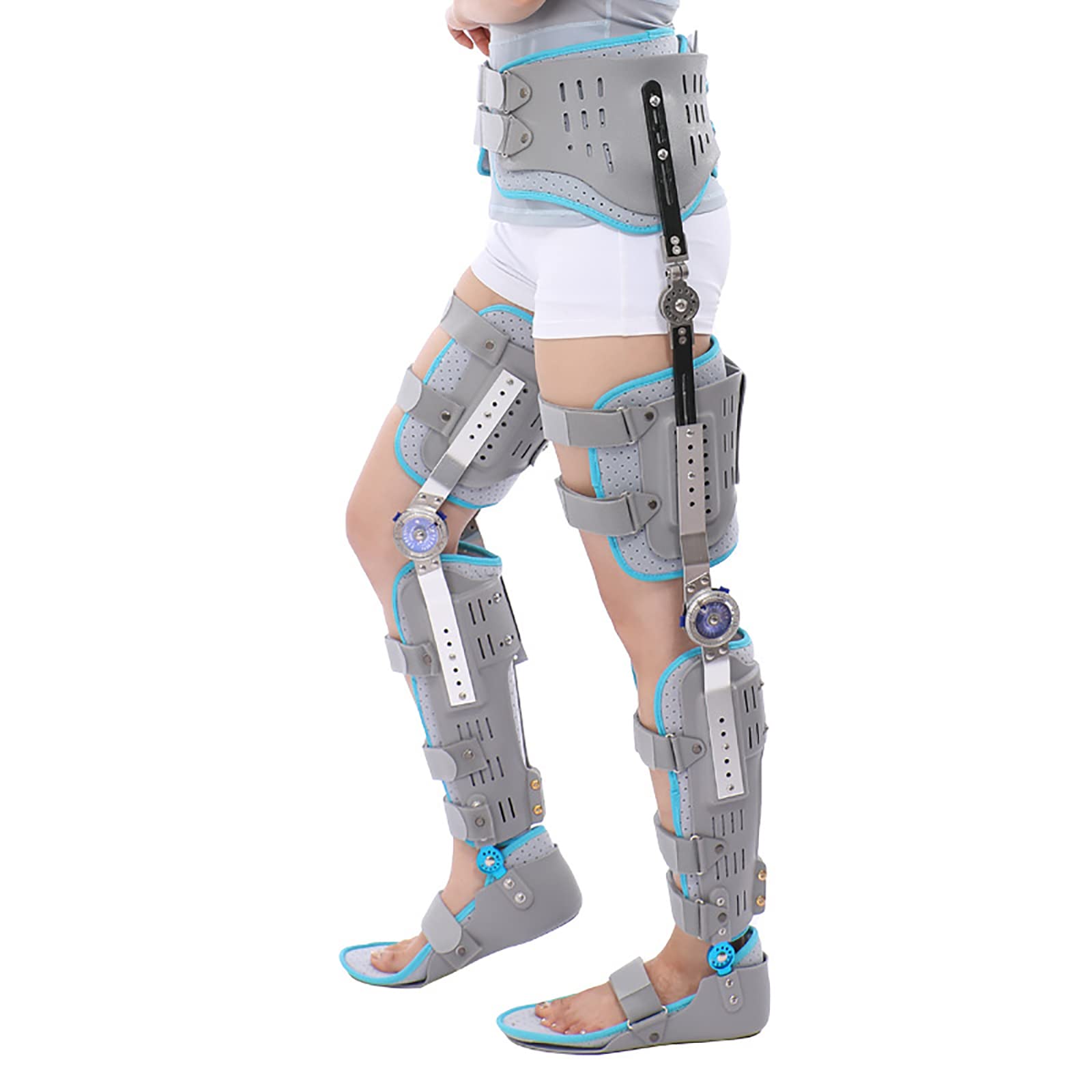Hüft-Knie-Knöchel-Fuß-Orthese, klappbare Knie-Fuß-Stützorthese, Taille/Knie-Knöchel-Fußgelenk-Fixierungsorthese, Beine können gebogen Werden, für Hüftfraktur, Ischiasnerv-Schmerzlinderung