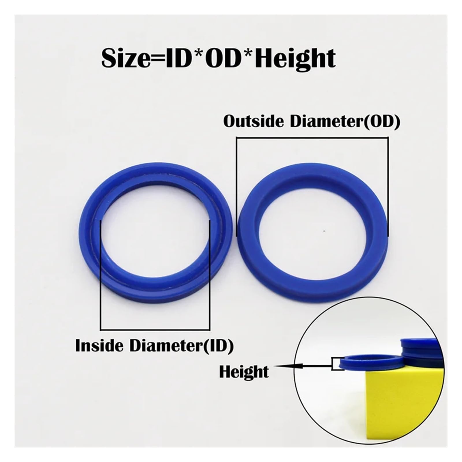 Radialwellen-Hydraulikdichtung ID 4-85 Mm Kolbenstange Einzellippe U-förmige Tasse Öl 5 Stück Unterlegscheibe(UHS 12x20x5 (5Pcs))