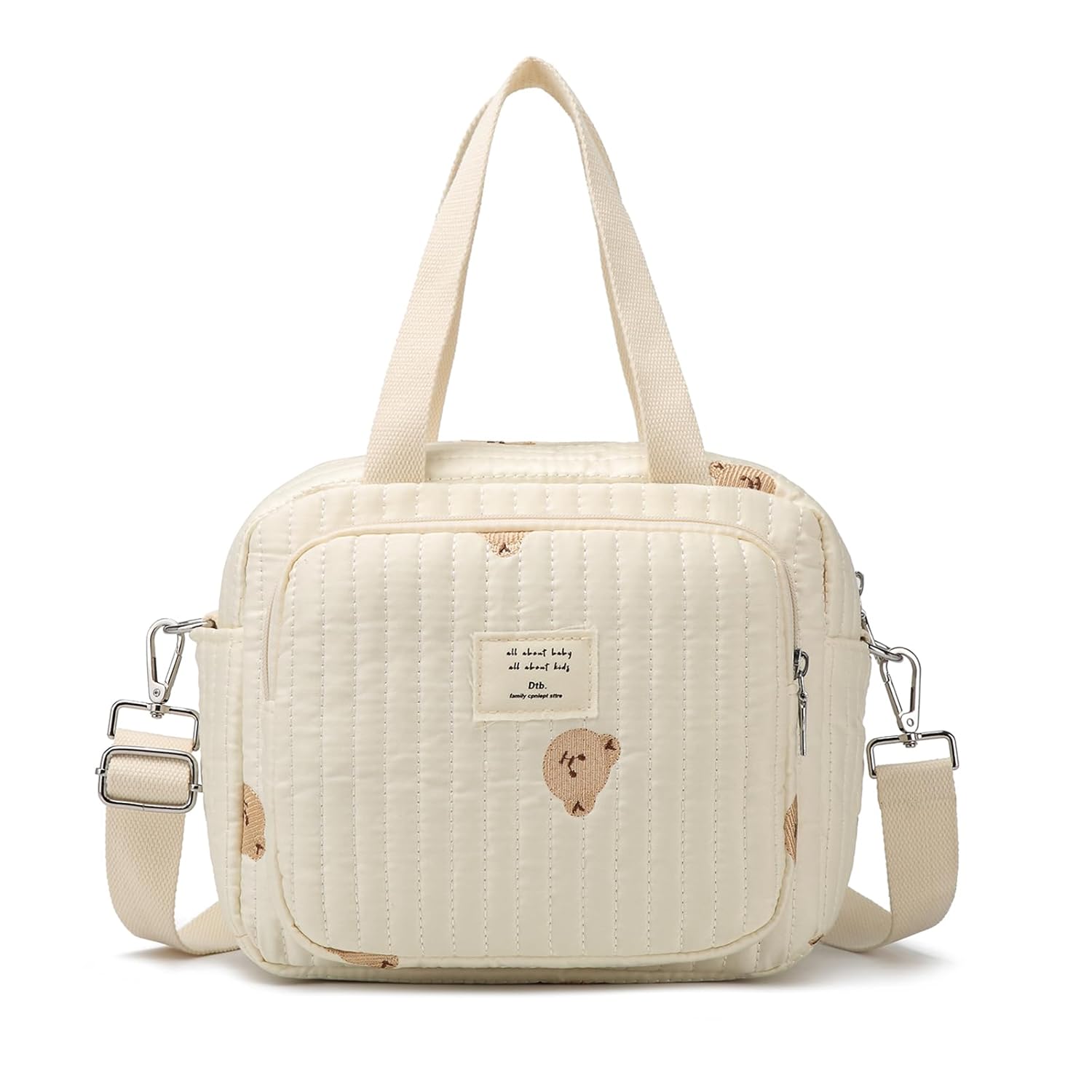 Small Diaper Bag Tote, Crossbody Diaper Bag Mini Purse with 7 Pockets, Travel Baby Bag for boys & Girls, 2 Bottle pocket, Off white Small Diaper Bag Tote, Crossbody Diaper Bag Mini Purse with 7 Pockets, Travel Baby Bag for boys & Girls, 2 Bottle pocket, Off white