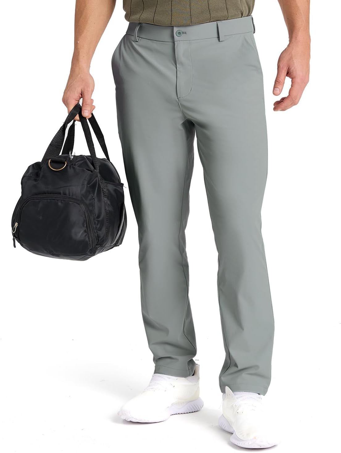 Mens Classic Fit Golf Pants Stretch Dress Pants 30''/32''/34'' Lightweight Casual Suit Pants with Pockets