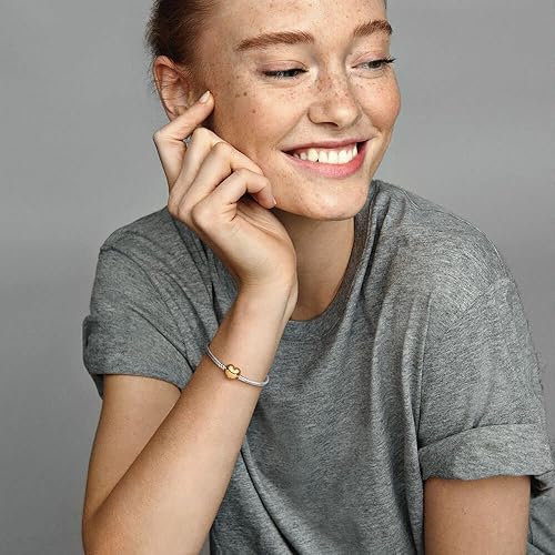 Vista 3 de PANDORA Moments Heart Clasp Snake Chain Bracelet