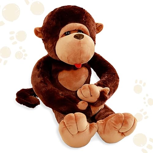 Miniatura 1 de Shappy Mono de peluche grande de 43 pulgadas, gran regalo para niños, niñas y amigos