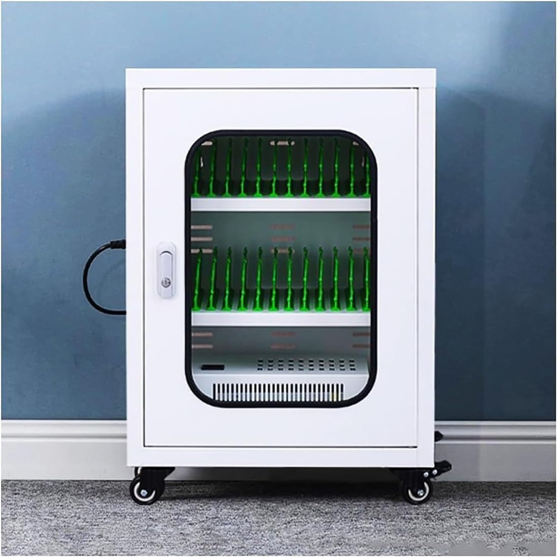 Armoire De Charge Mobile 30 Slots 12-60 Emplacements De Charge avec Verrouillage électrique