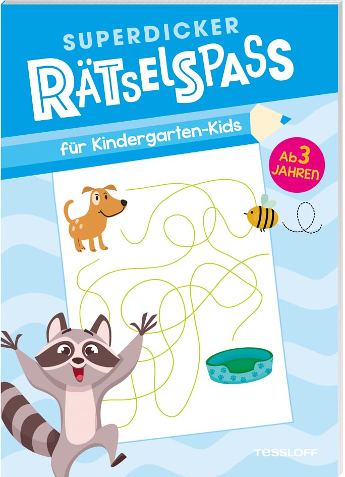 Superdicker Rätselspaß für Kindergarten-Kids / Viele Rätselarten und