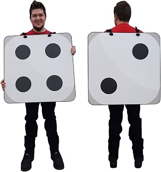 Cardboard People 2D Dice Cardboard Costume