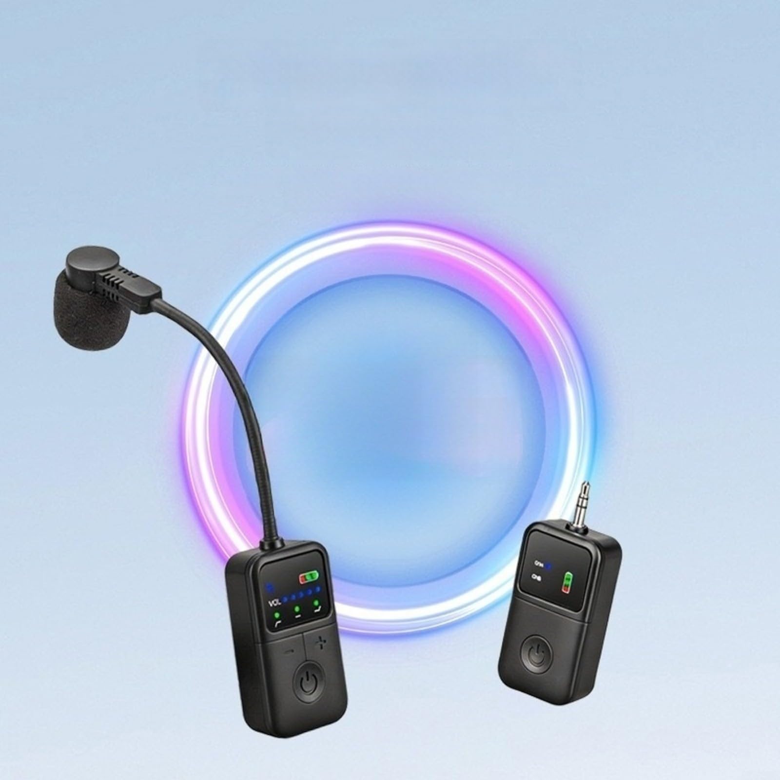 Kabelloses Instrumentenmikrofon mit aktiver Geräuschunterdrückung für Gitarre, Saxophon, Violine, 30 m Reichweite, 60 Hz - 16 kHz, Aufnahmebühne, Schwarz, 1 Stück