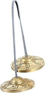 Levemolo 1 Par Tocar O Sino Crianças Instrumentos Musicais Pratos De Ioga Pratos Do Nepal Sino De Meditação Budista Sino De Cobre Meditação Sino Instrumento De Ritmo Artesanal Mini Pratos