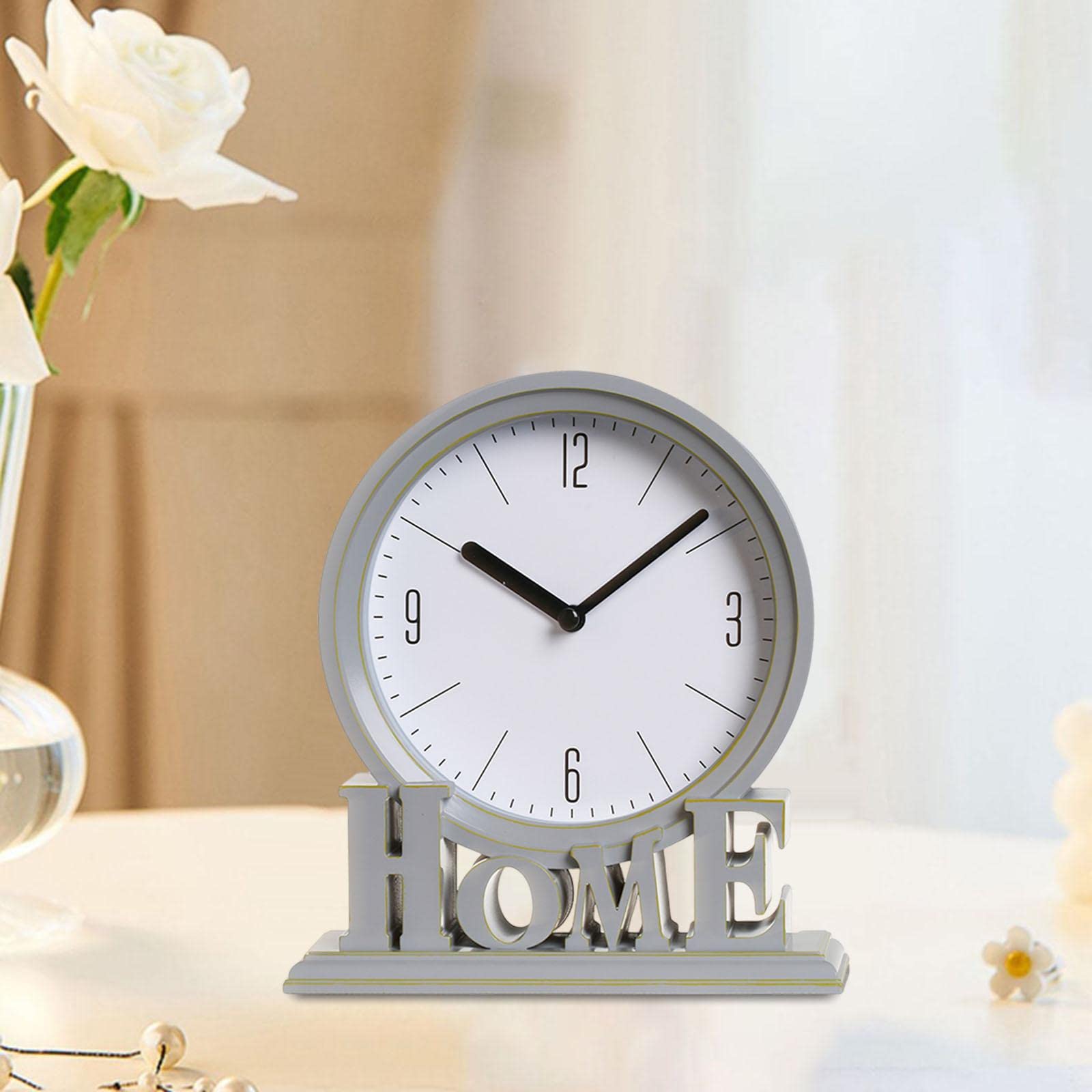 F Fityle Vintage Desk Clock Table Clock Standing Clocks Mantel Table Clocks for Living Room Hallway Bedroom Loft Dorm Home Office,Home-A - Image 2