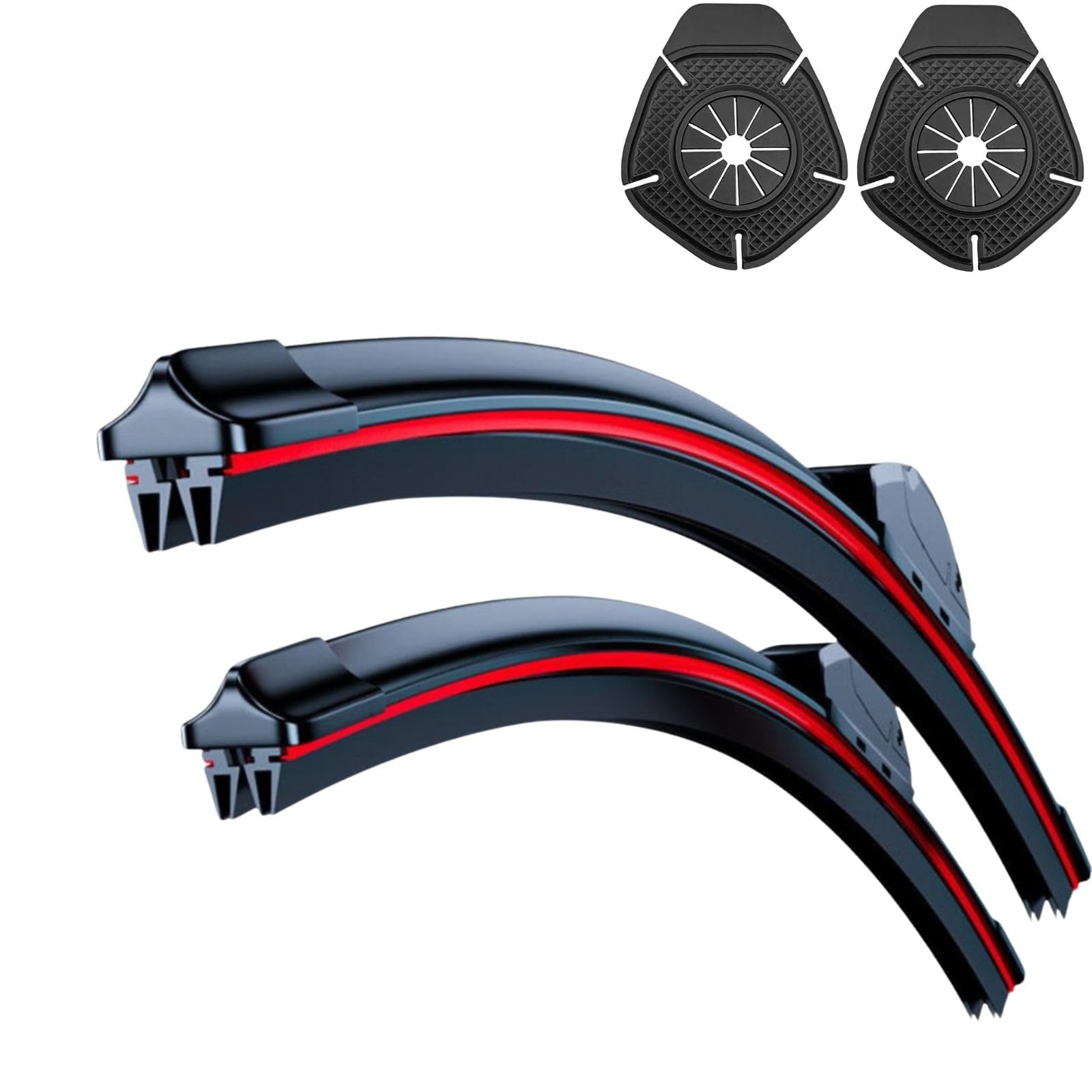 AYUOTOQi 22 inches Four Strips Premium Car Windshield Wiper Blade with Pair of Wiper Hole Protector Pad, Wipers Rubber for Car Accessories, Universal Frameless Blades-image-27
