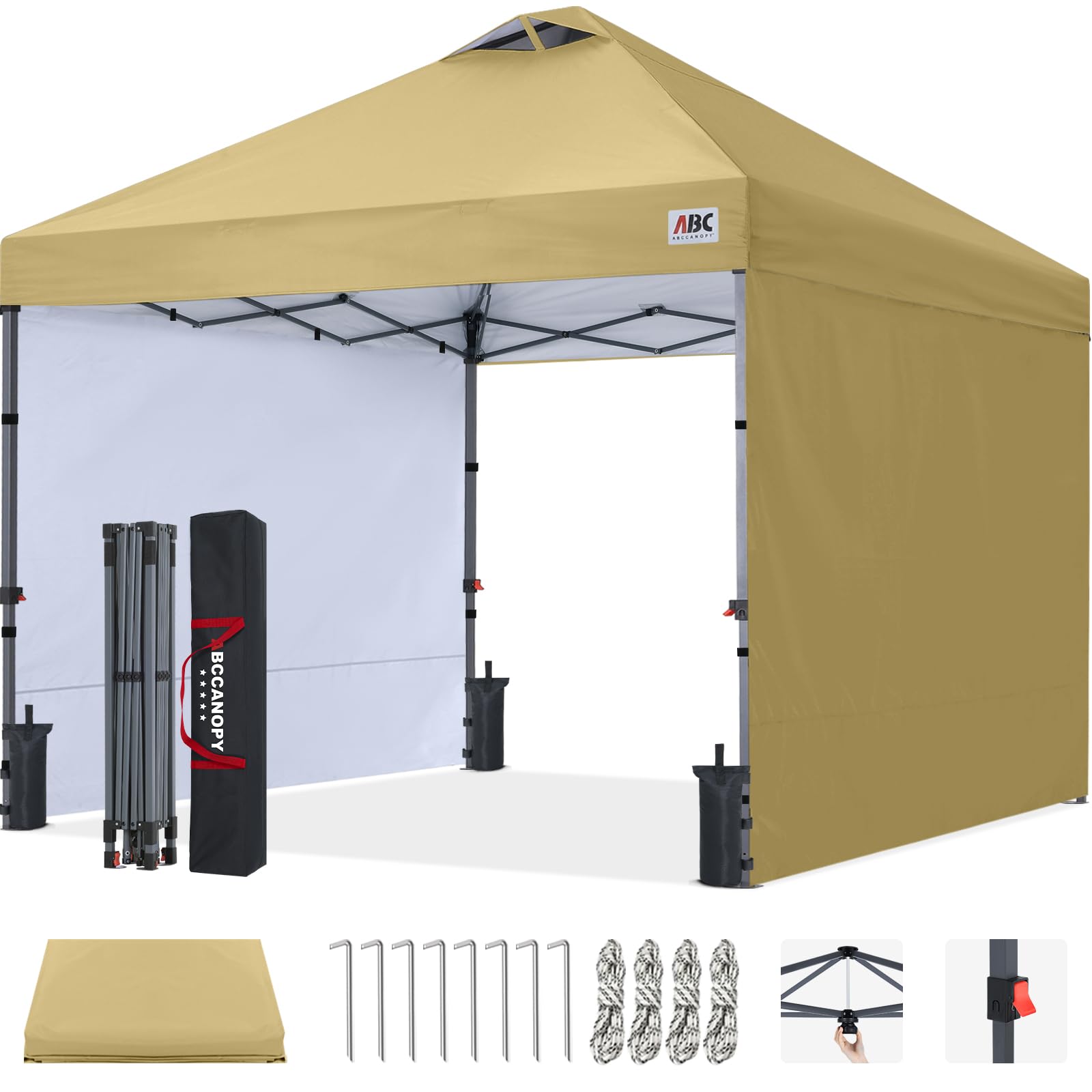 Amazon | ABCCANOPY ワンタッチ タープテント 2m×2m 3m×3m 大型 風抜け