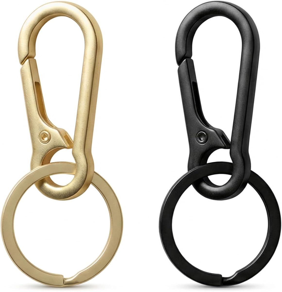 OXIHOUSE&amp;CO- Metal Carabiner Keychain Set, Minimalist Key Ring Clip for Car Keys, Purse, Backpack, Durable for Women Men