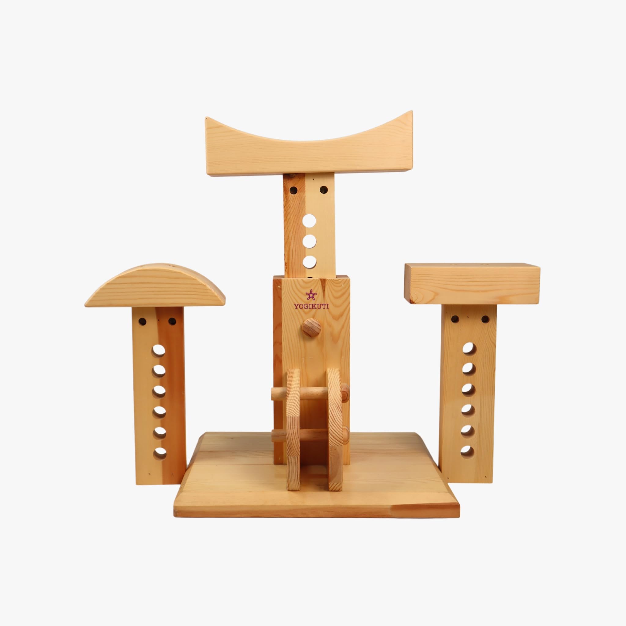 Yoga Stump Set - Adjustable Wooden Props for Iyengar Yoga, Ideal for Backbending and Advanced Poses