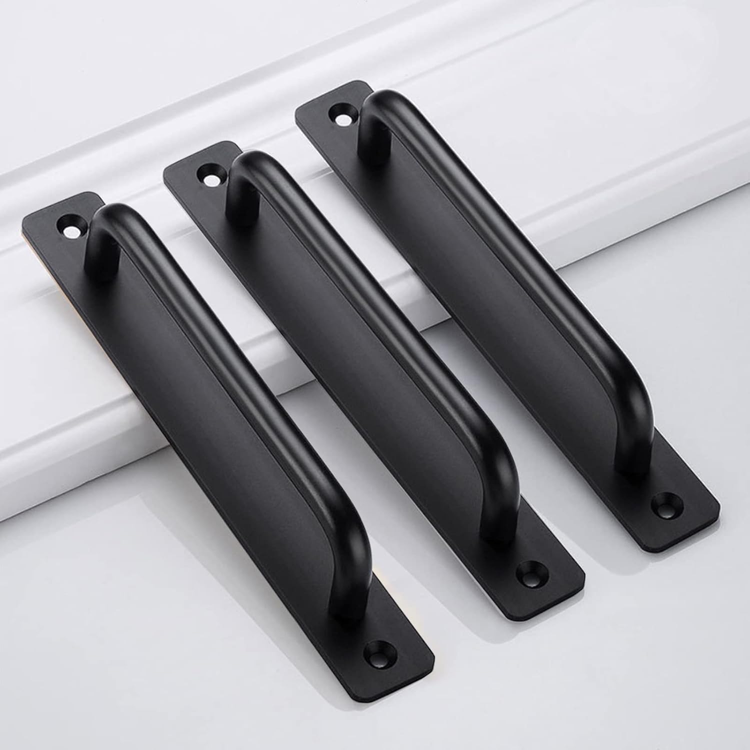 12 Pack Matte Black Cabinet Handles, 5 Inch 128 mm Cabinet Pulls Cupboard Aluminum Handles Drawer Pull Sliding Door Pulls (5 inch)