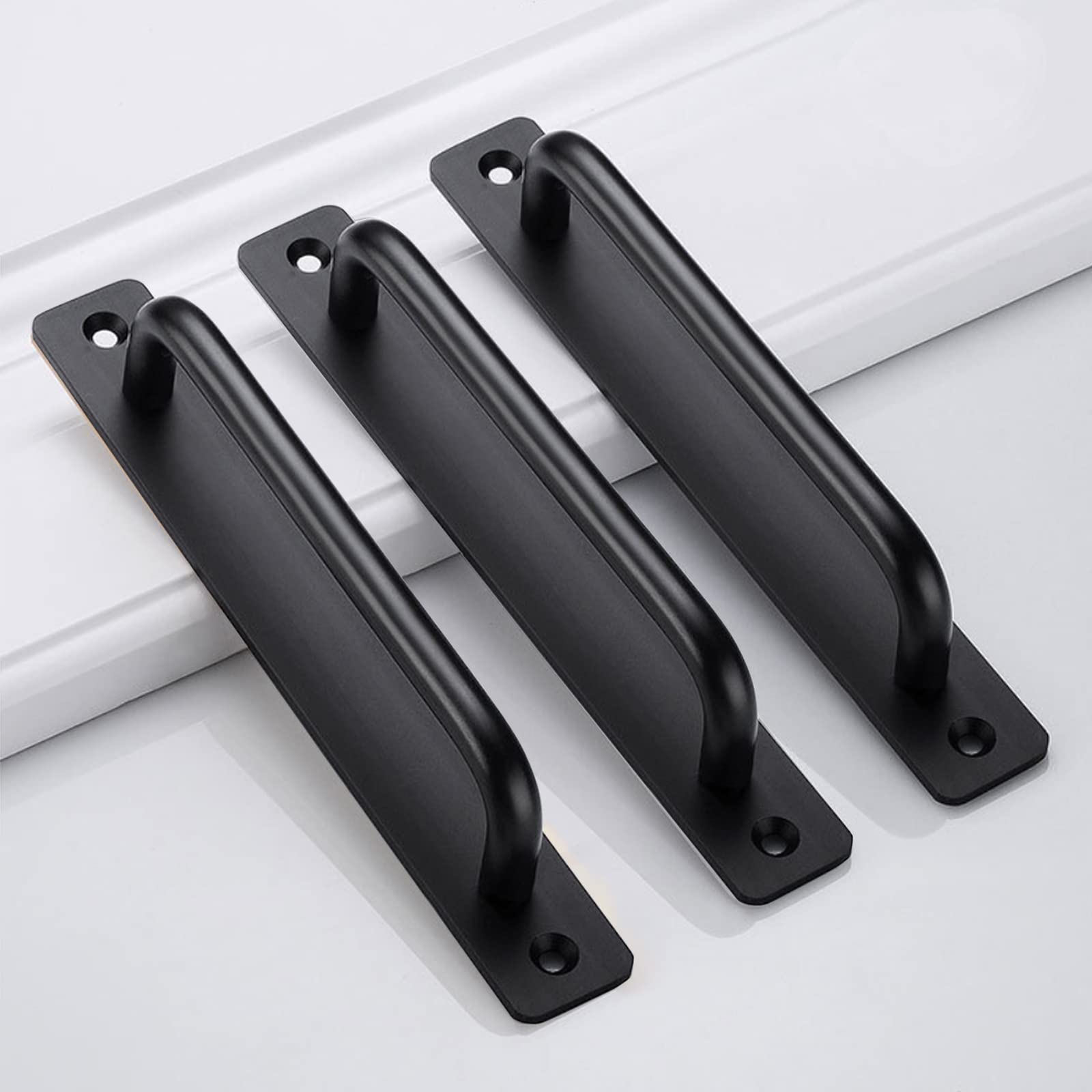 12 Pack Matte Black Cabinet Handles, 5 Inch 128 mm Cabinet Pulls Cupboard Aluminum Handles Drawer Pull Sliding Door Pulls (5 inch)