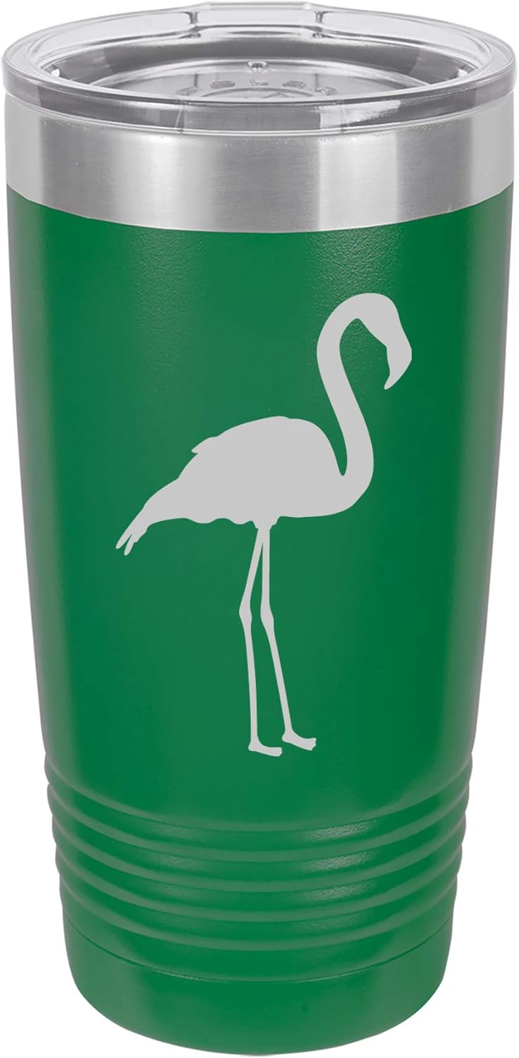 Tumbler Stainless Steel Vacuum Insulated Travel Mug Flamingo (Hot-Pink, 30 oz)