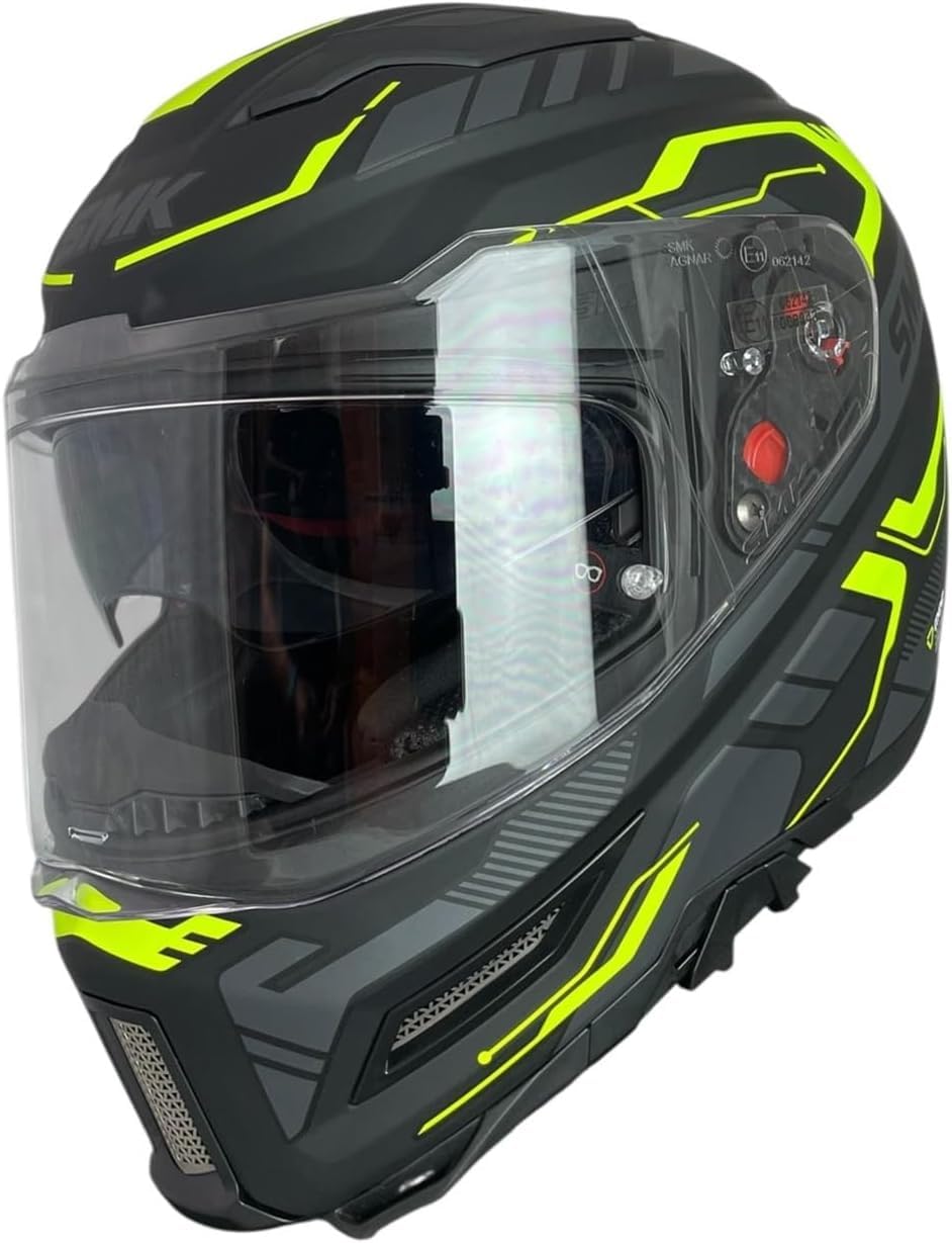 SMK Helmets Casco Integral Modelo Agnar TEKTRON Decorado Mate (MA264) Talla M (57/58) Totalmente Homologado 22.06