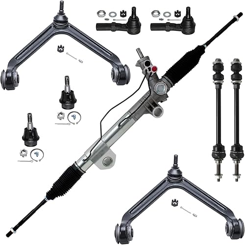 Miniatura 1004 de Detroit Axle - Kit de brazos de control de extremo delantero RWD para Dodge Ram 03-06 2500 3500, 2 brazos de control superior con rótula 2 varillas