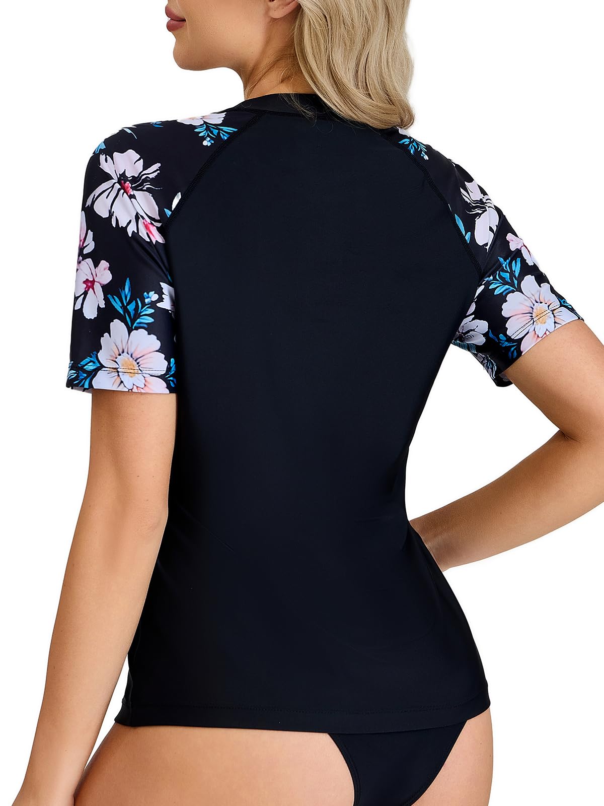 UV Shirt Damen Kurzarm UPF 50+ Schwimmshirt Rash Guard Badeshirt Schnelltrocknend für Wasser Surfen S-XXL