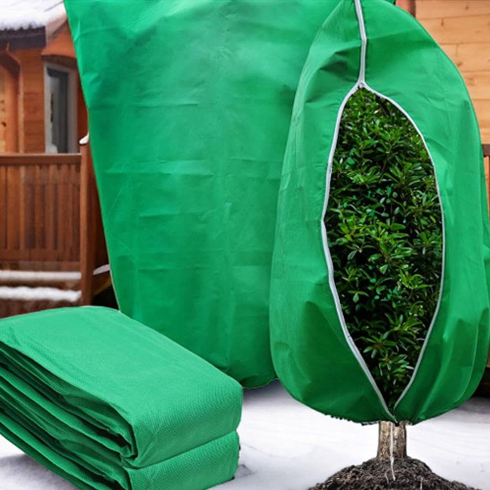 Coperture antigelo per piante, 4 pezzi, coperture antigelo per piante, panni antigelo per alberi, arbusti e piante in vaso (160 x 180 cm)