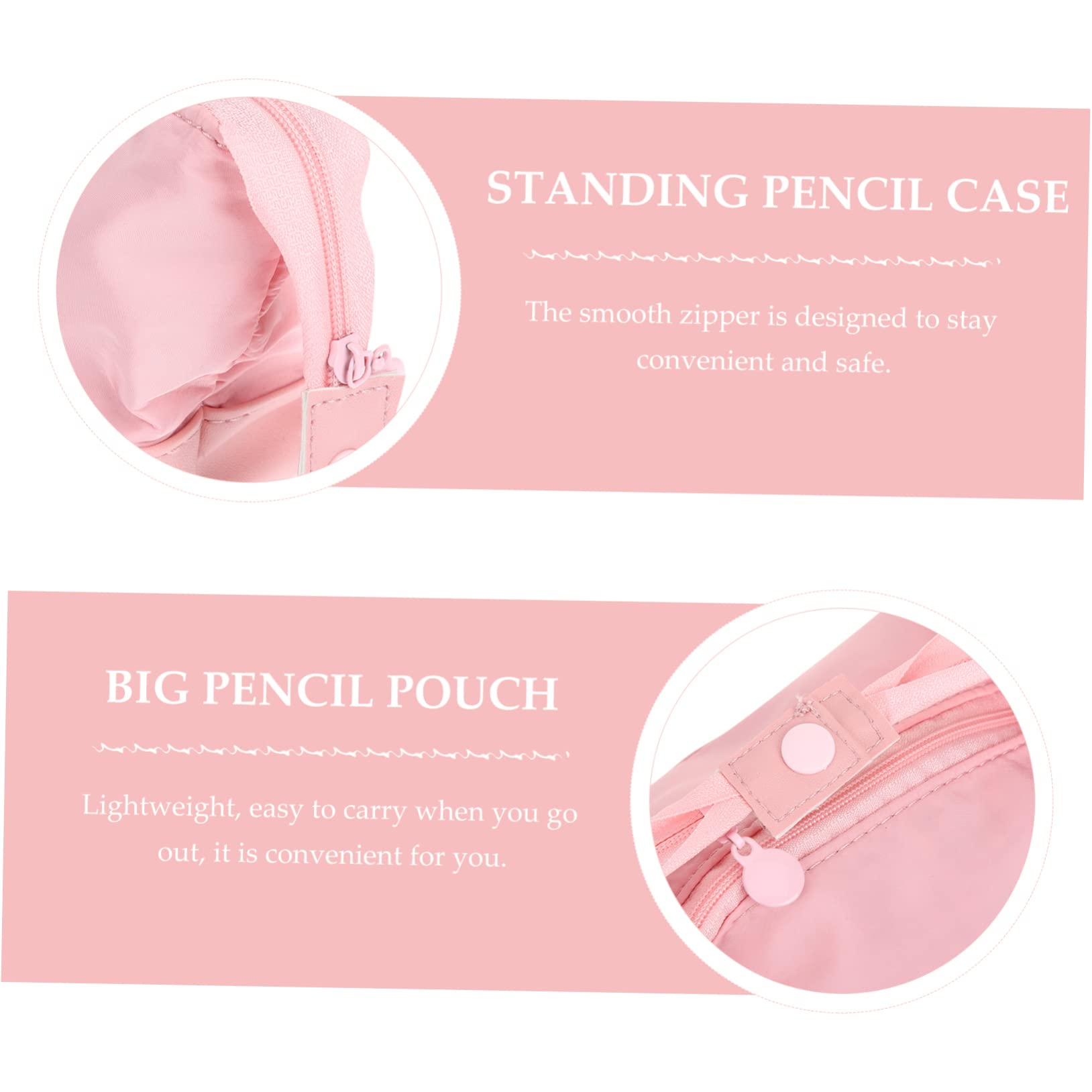 COHEALI 5pezzi Borsa Astuccio Multifunzionale Per Ragazze Astuccio Elegante Con Capacità Per Cancelleria e Trucco Delicato Per Scuola e Viaggi