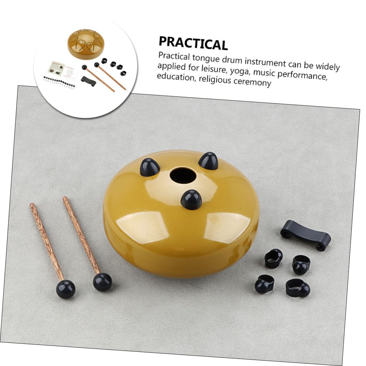 Didiseaon Instrumento de Lengüeta Etéreo de Percusión para Principiantes Portátil para Amantes la Música de Mano de Material Resistente para Escenarios de Entretenimiento