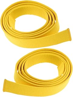 Toyvian Cinturón De Taekwondo Artes Marciales Cinturones De Kárate Pantalla del Cinturón De Karate Cinturón De Karate Negro Cinturon De Kárate Hombre Algodón Amarillo