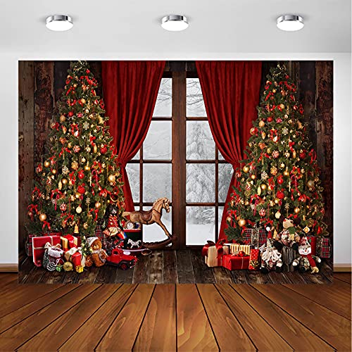 Avezano Toile De Fond Pour Photographie De Noël Pour Enfants Portrait Pour Int Rieur Chemin E Blanche Plancher En Bois Fond De No L Pour Studio Photo 1 8 X 2 4 M
