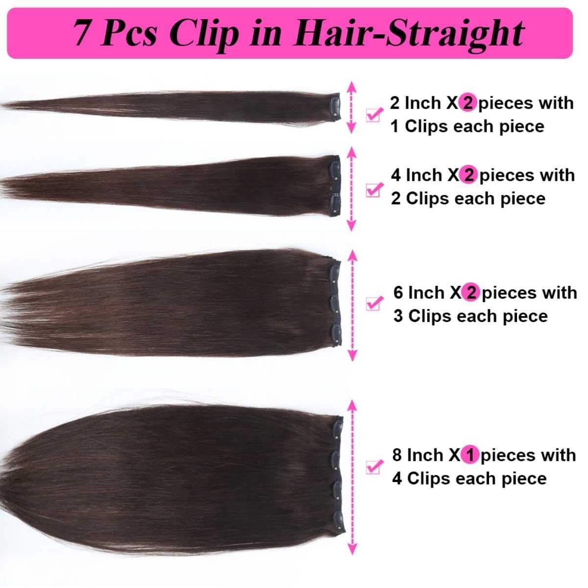 Unipearl 100% Remy Human Hair Clip in Extensions - Image 4