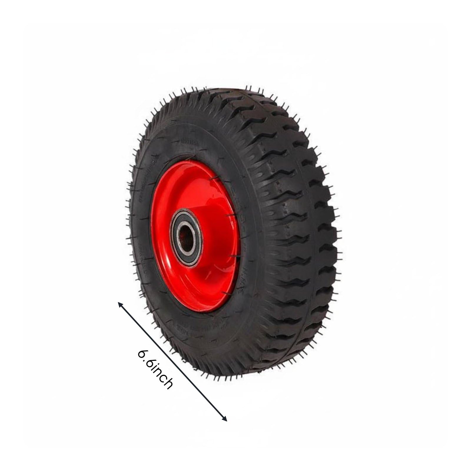 Harilla Rueda Neumática para con Cubo de Acero Rueda de Goma Gruesa Rueda Inflable Rueda para Trolley Movilidad Fluida y Estable Bajo Carga Adecuada para s Carros de Jardín Talleres Almacenes, 250-4